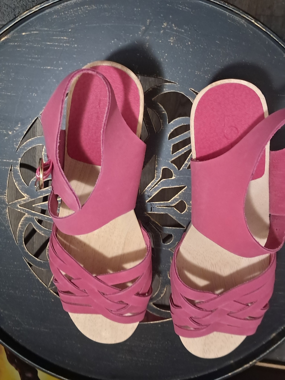LOFT Fuchsia Strappy Slingback Sandals